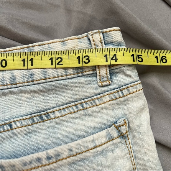 Altar’d State Cut Off Denim Shorts Frayed Hem 27 Light Wash - Picture 10 of 14